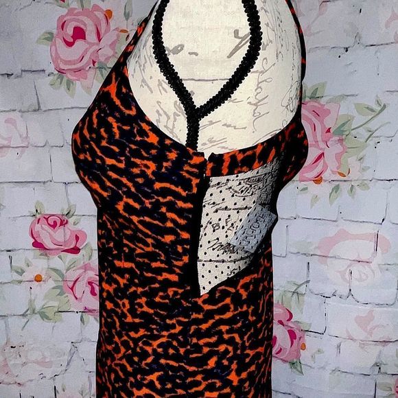 NWT! “BLUE LIFE”RED& Black Cheetah maxi - Picture 9 of 15
